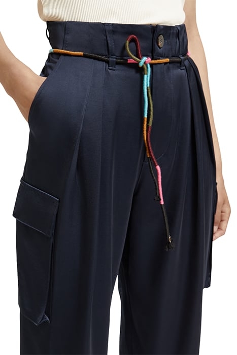 FAYE - HIGH RISE RELAXED TAPERED LEG PAPER BAG UTILITY PANT 7