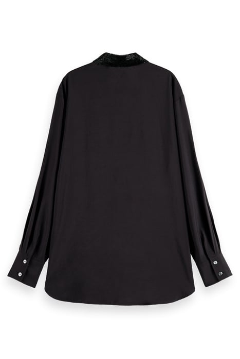 RELAXED FIT SHIRT WITH BEADED COLLAR AND CHEST POCKETS EVENI 5