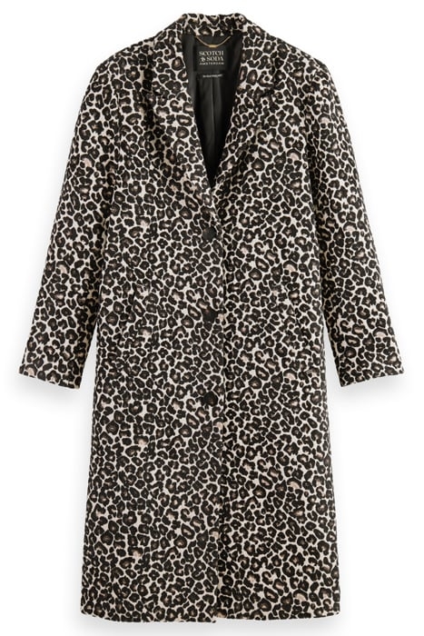 LEOPARD SINGLE BREASTED COAT LEOPARD JACQUARD 4