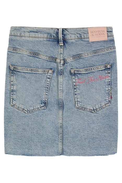 DENIM MINI SKIRT WITH PREMIUM WASH DANCE IT OUT 6