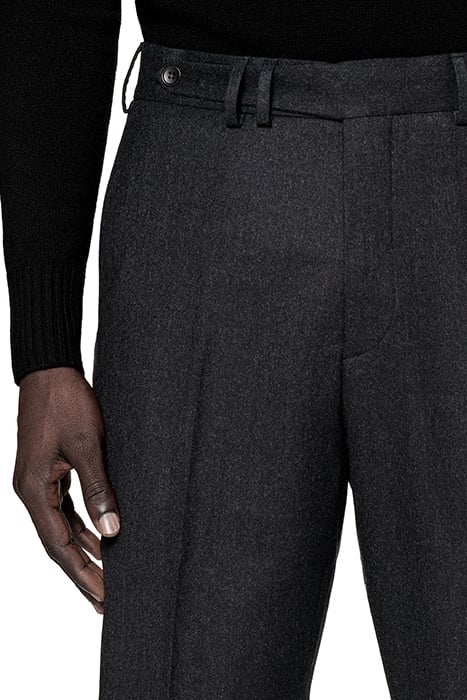 DARK GREY WIDE LEG TAPERED BLAKE TROUSERS 6