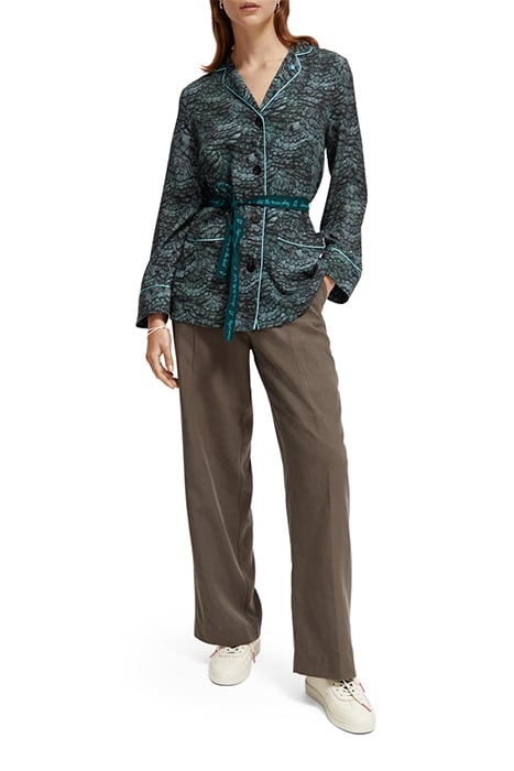 PYJAMA LOOSE FIT BLAZER FEATHER BOTTLE GREEN 3