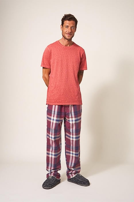 MOORLAND FLANNEL PJ TROUSER PLUM 2