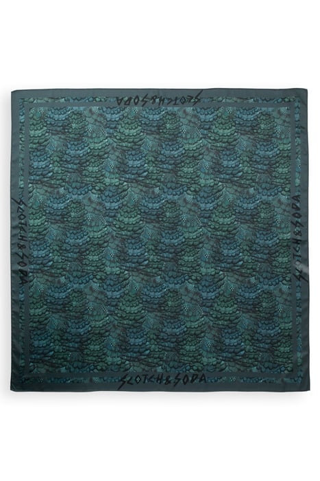 MUSIC MAP SCARF FEATHER BOTTLE GREEN SCARF 4