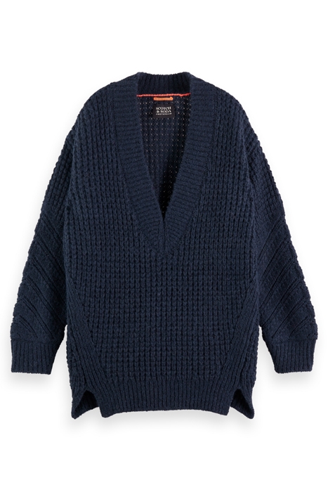 V-NECK OVERSIZED TEXTURED PULLOVER NIGHT 4