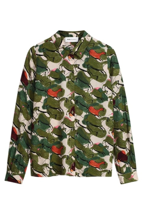 BLOUSE - MILA MURALS SAND 3