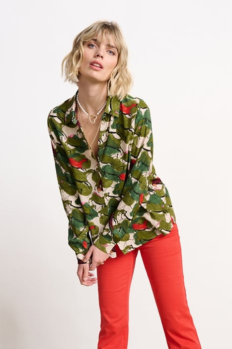 BLOUSE - MILA MURALS SAND 4