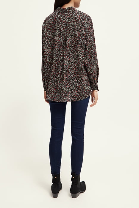 OVERSIZED SHIRT WITH PRINT CREATURES OF THE NIGHT FIELD GREE 3