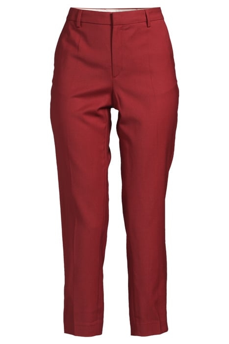 EMMA CROPPED COOL WOOL TROUSER DEEP RED 3
