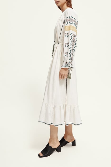 EMBROIDERED MAXI DRESS ECRU 6