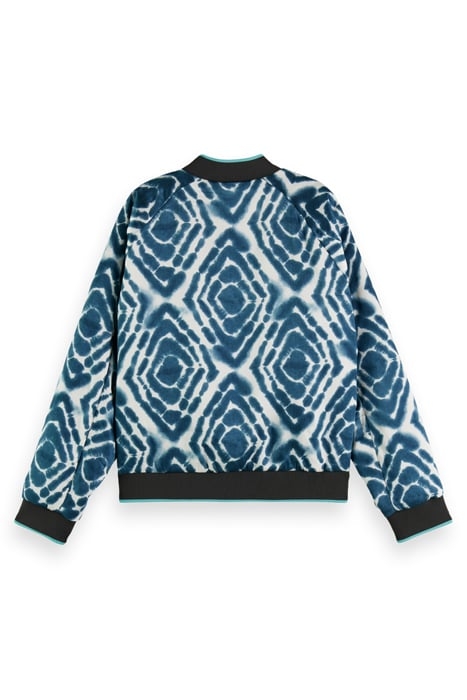 REVERSIBLE BOMBER JACKET DISCO TIE DYE BOTTLE GREEN 5