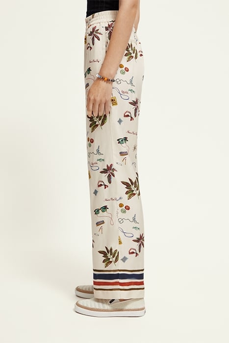 GIA - PRINTED MID RISE WIDE LEG PANTS FESTIVAL TRINKET 6