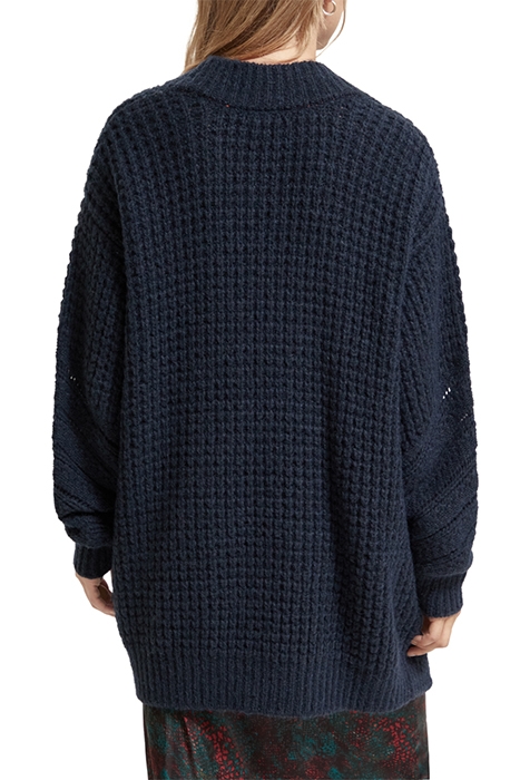 V-NECK OVERSIZED TEXTURED PULLOVER NIGHT 2