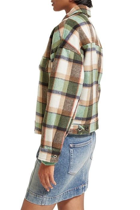 GREEN CHECK SHORT JACKET FROZEN MINT CHECK 6