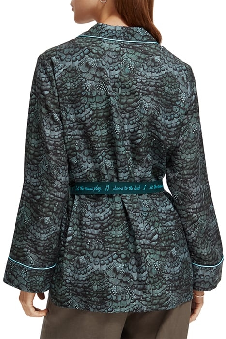 PYJAMA LOOSE FIT BLAZER FEATHER BOTTLE GREEN 2