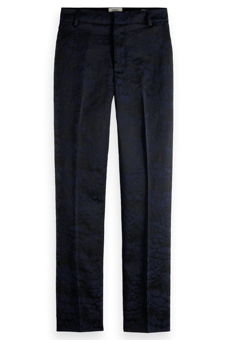 LOWRY - MID RISE SLIM LEG FEATHER JACQUARD PANTS FEATHER JAC 4