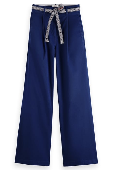 ROSE - PLEATED HIGH RISE WIDE LEG WORKWEAR PANTS MARINE 4