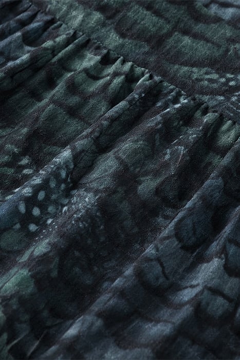 WRAP MINI DRESS FEATHER BOTTLE GREEN 8