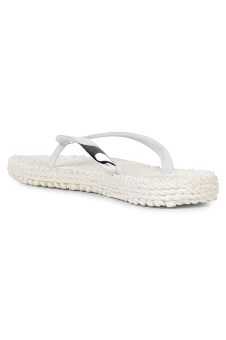 CHEERFUL04M METALLIC FLIP FLOP CREME 2