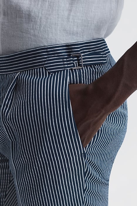 ARCHIE-FINE SHORTS NAVY/WHITE 6