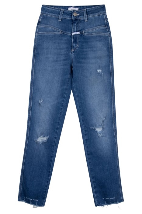 WOMEN PEDAL PUSHER JEANS MID BLUE 3