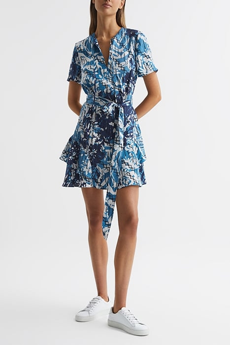 POSEY DITSY MINI DRESS — BLUE 4