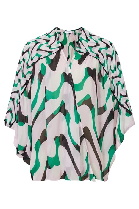 PAIGE-RESORT BLOUSE PINK/GREEN 4