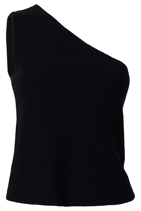 PARKER ONE SHOULDER KNIT TOP BLACK 1