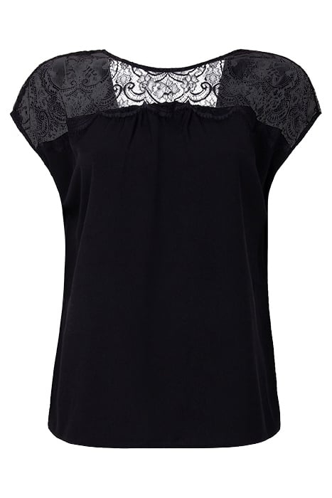 ALEDA CREPE LIGHT LACE V BK TP BLACK 1