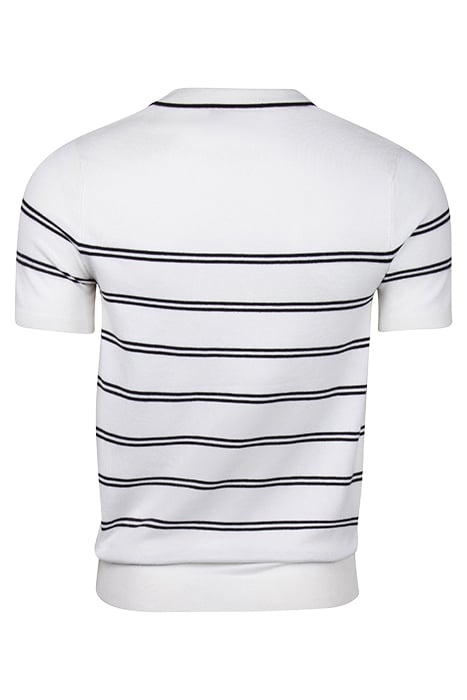 LUX TROPHY STRIPE SS ECRU / MARINE 2