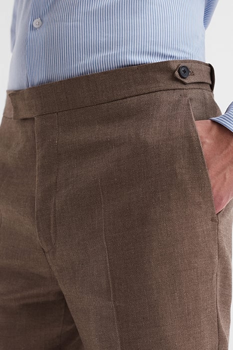 PADDOCK-WOOL TAILORED PANTS TOBACCO 6