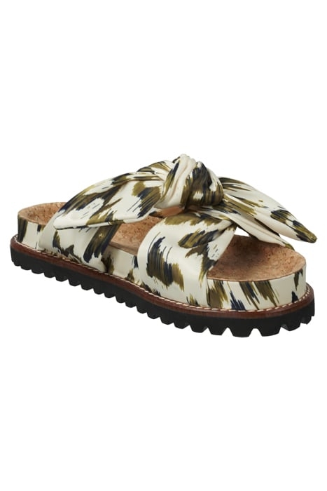 YOSI SANDAL OLIVE LIZARD PRINT 7