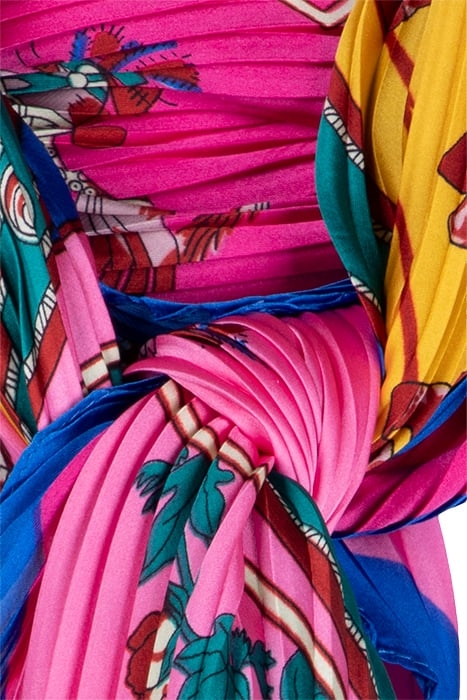 DIAMOND SHAPE PLISSÉ SCARF PINK 2