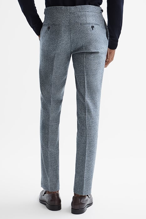 ROGAN-PUPPYTOOTH SUIT PANTS BLUE 2