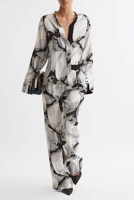 BECCI-TAPER PAJAMAS BLACK/WHITE 2