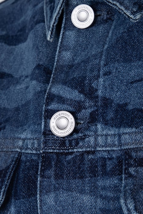 LASER ETCHED DENIM JACKET MID WASH 3