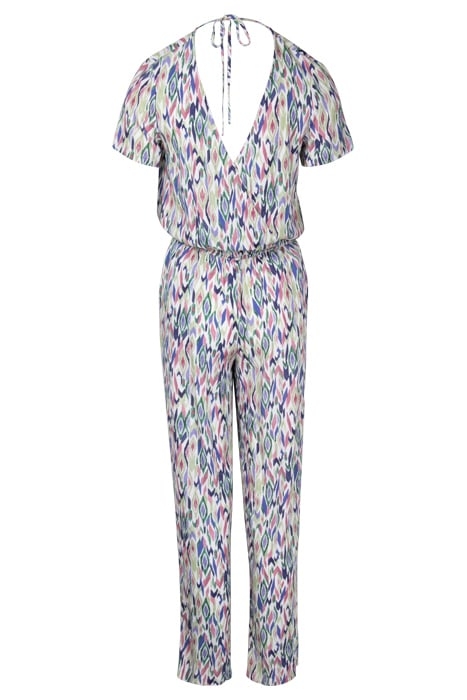 ECRU IKAT DIAMOND PRINT JUMPSUIT 4