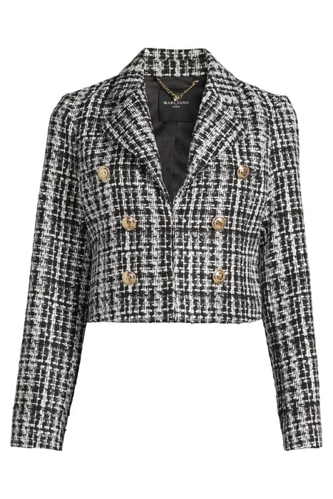 MEGAN SHORT JACKET CHECK BLACK AND BLAZER WHIT 3