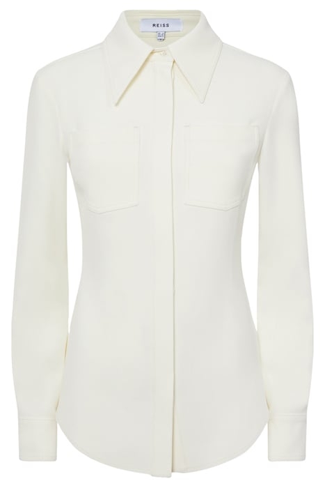 NATALIA-FITTED BUTTON-DOWN SHIRT IVORY 4
