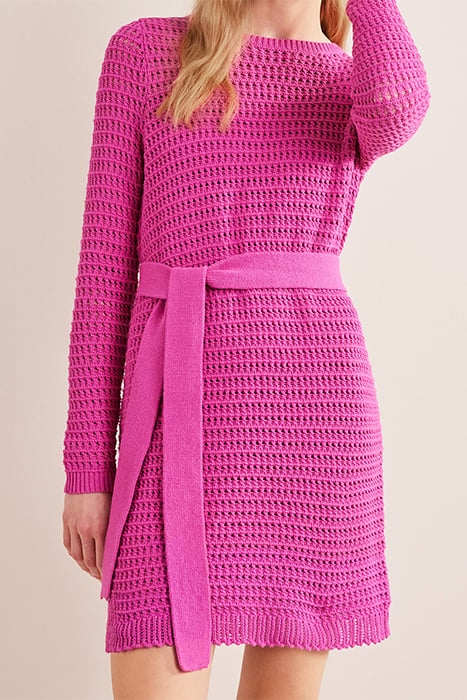 CROCHET KNIT DRESS ROSE VIOLET 1