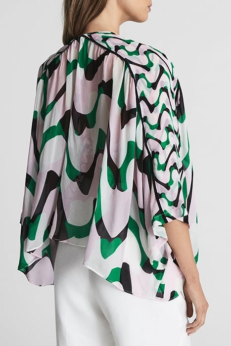 PAIGE-RESORT BLOUSE PINK/GREEN 2