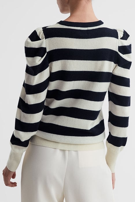 FLEMING-MADELEINE KNITTED SWEATER NAVY/CREAM 2