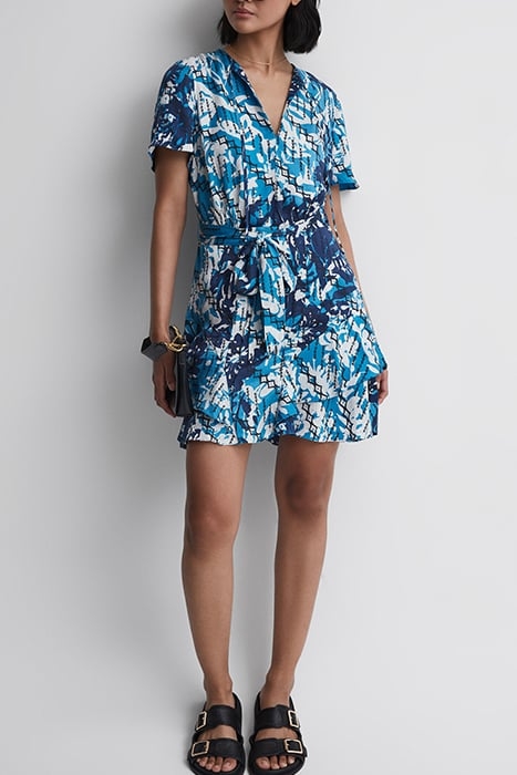 POSEY DITSY MINI DRESS — BLUE 1