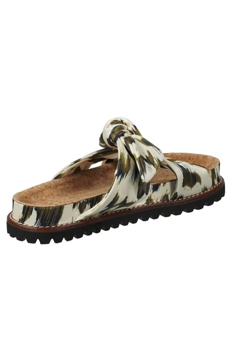 YOSI SANDAL OLIVE LIZARD PRINT 8