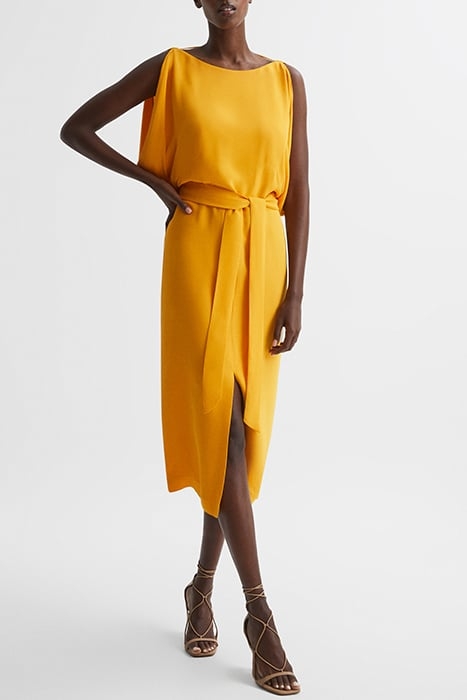 KALEA-SPLIT DRESS YELLOW 1