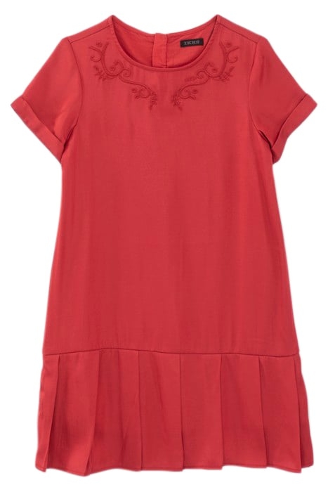 GIRLS' RED EMBROIDERED DRESS RED 1