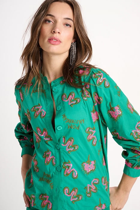 BLOUSE - FERN GREEN SHINE 5