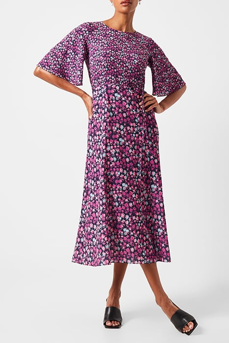 BETHANIE VERONA MIDI DRESS DAZZLING BLUE MULTI 2