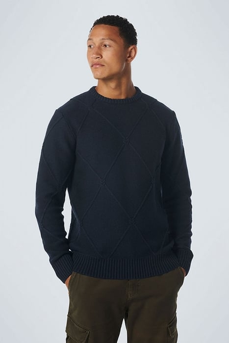 PULLOVER CREWNECK CABLE JACQUARD WITH WOOL NIGHT 1
