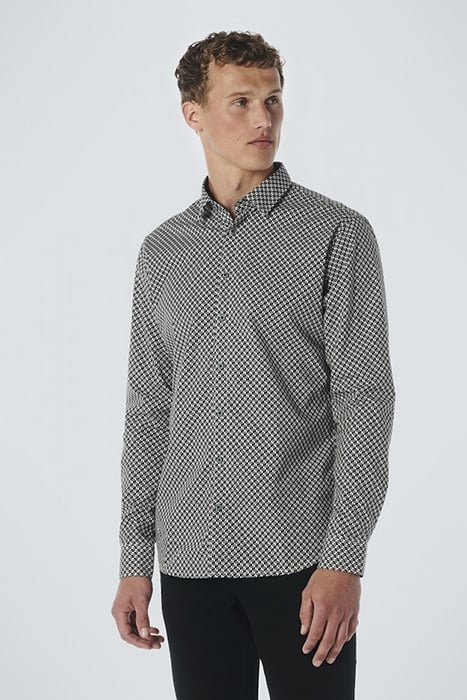 SHIRT STRETCH ALLOVER PRINTED BLACK 1
